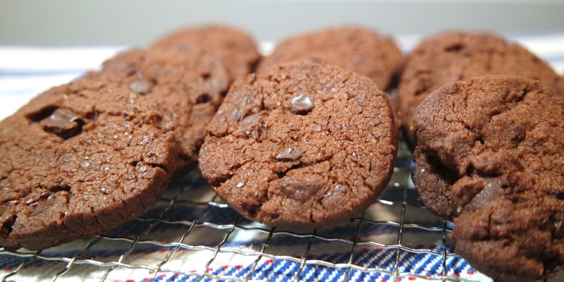 Diese doppelt-schokoladigen Schokokekse haben Suchtpotential. Sie schmecken das ganze Jahr über schokoladig gut.
